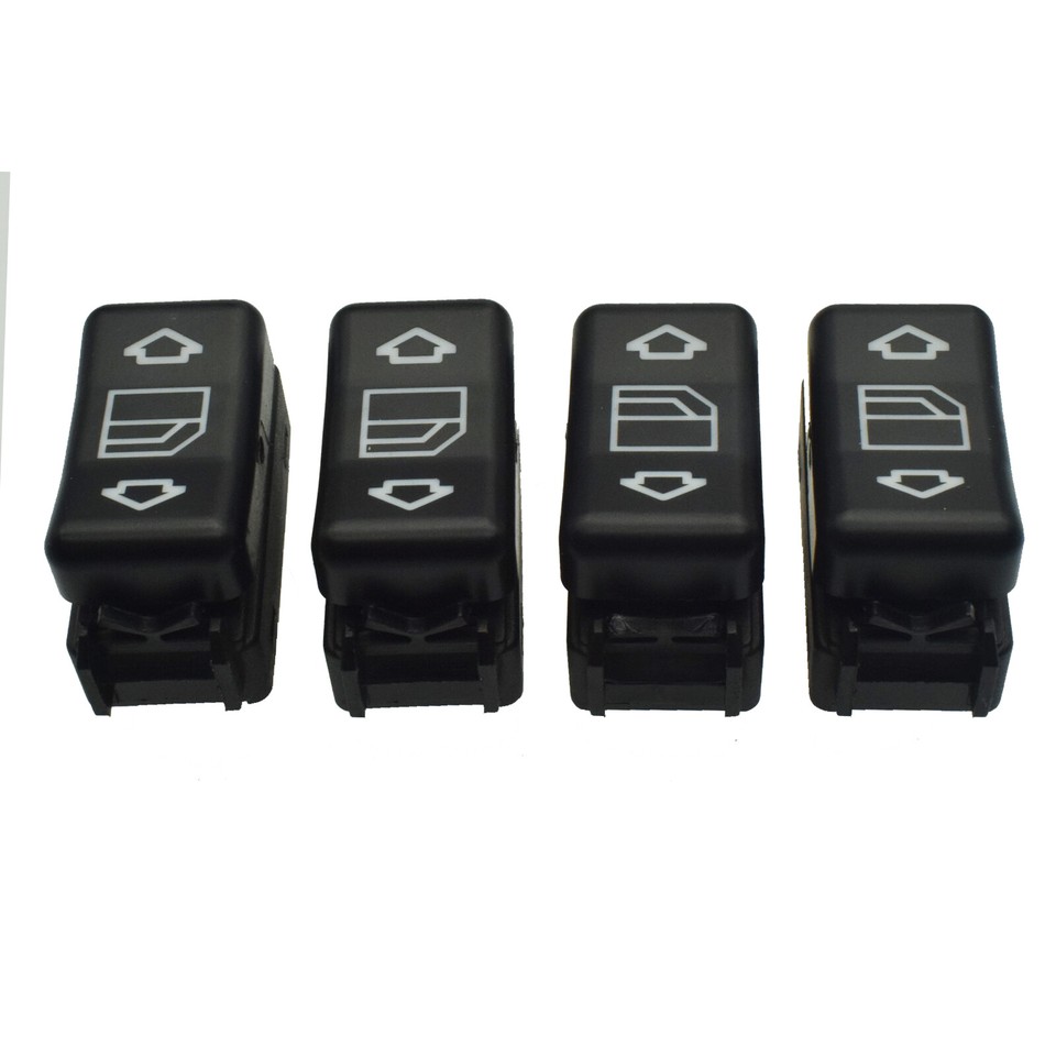 4 Stück Power Glasschalter Für Mercedes W124 W126 W201 - Konsole Fensterheber Schalter