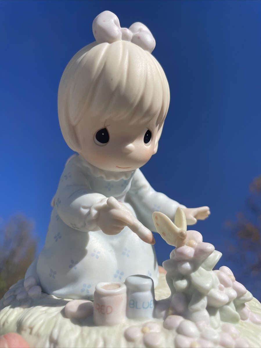 PRECIOUS MOMENTS Club Exclusive FIGURINE God Butterfly Painter