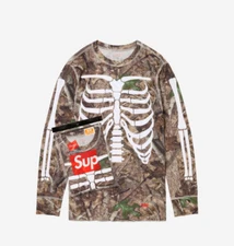 Supreme Hanes Bones Thermal Crew TrueTimber HTC Fall Camo (1 P), 100% Authentic