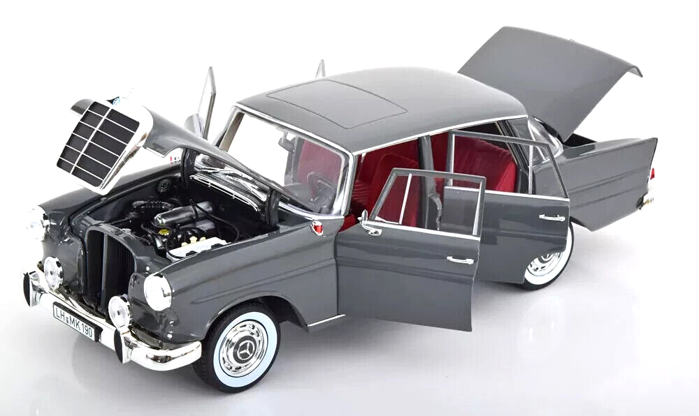 1/18 Mercedes-Benz 190D (W110) 1964 Grey Diecast Model Car 1/18 Mercedes-Benz 190D (W110) 1964 Grey Diecast Model Car