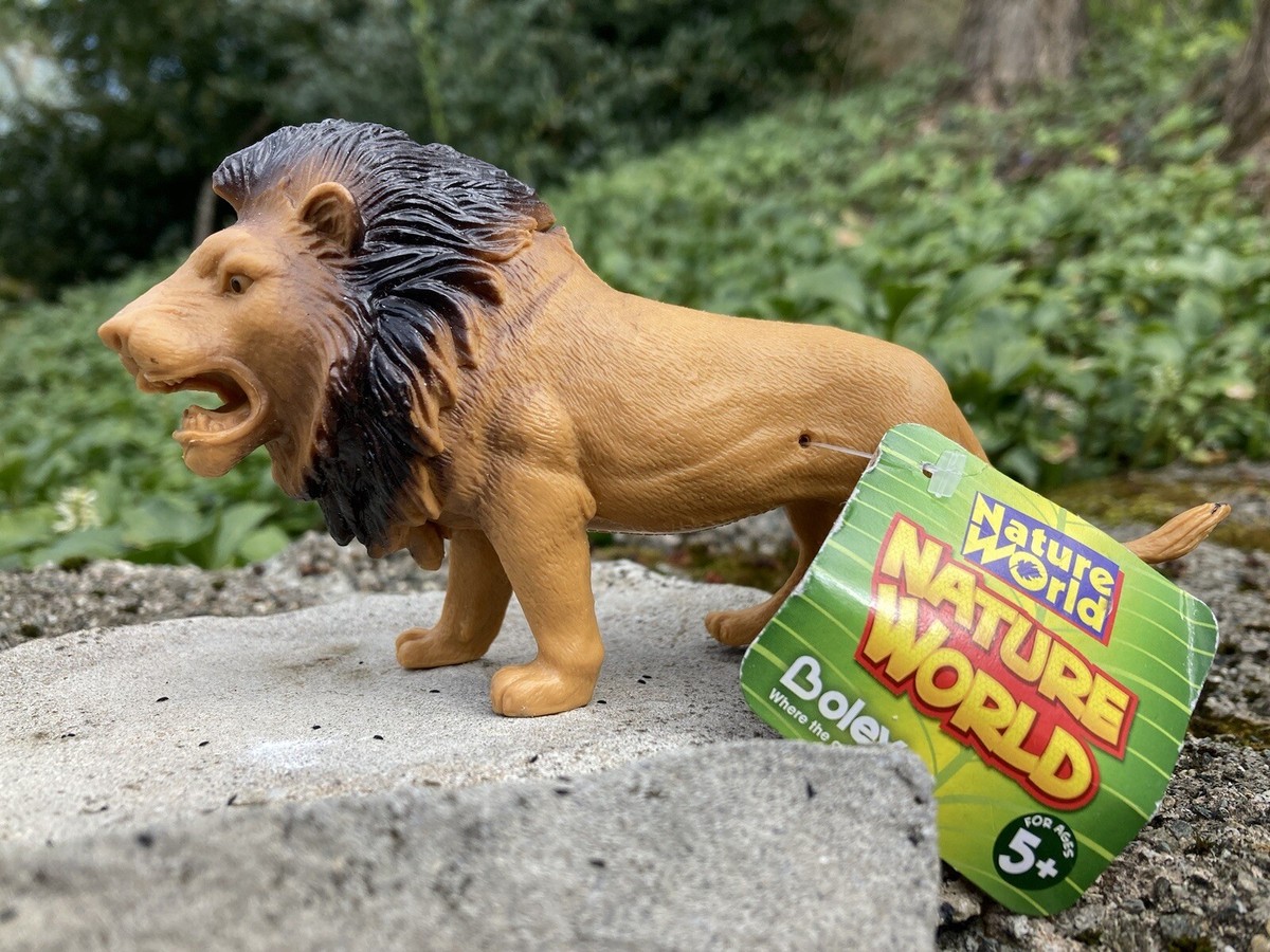 NWT! Boley Nature World Wild Safari Animal ~ LION Toy PVC 5+ KING