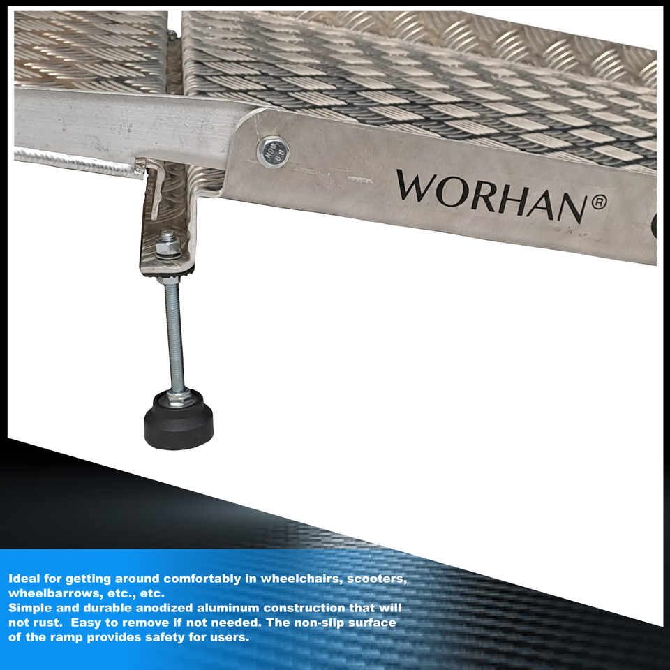 WORHAN® Rigid Threshold Ramp for Wheelchair Loading Platform Anodized ...