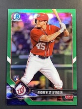 2018 Bowman Chrome #56 Andrew Stevenson Rookie RC Green Refractor SSP /99
