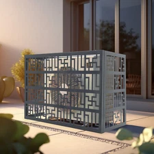 Air Conditioner Fence for Outdoor Units Metal Privacy Fence Cover Privacy Fence