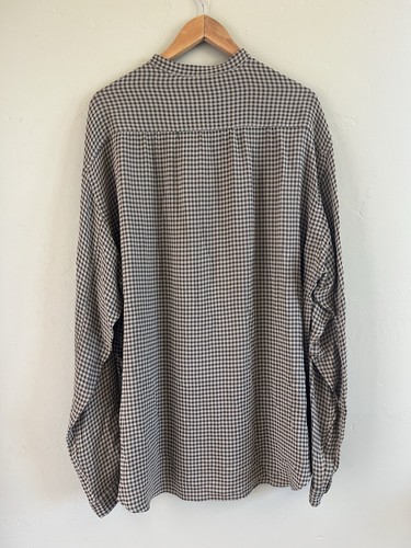 VTG Giorgio Armani Le Collezioni Mandarin Collar Shirt Large - Picture 2 of 5