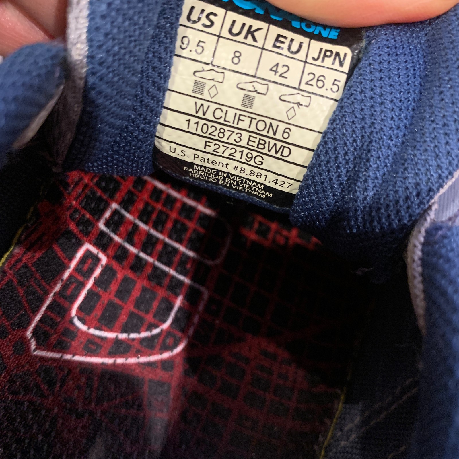 Hoka One One Clifton 6 Running Sneaker | Ensign Blue WIld Dove | Women's US 9.5 thumbnail 14