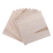 10pcs Basswood Sheets 4 x 4 x 1/16 Inch Thin Wood Sheets Unfinished Wood