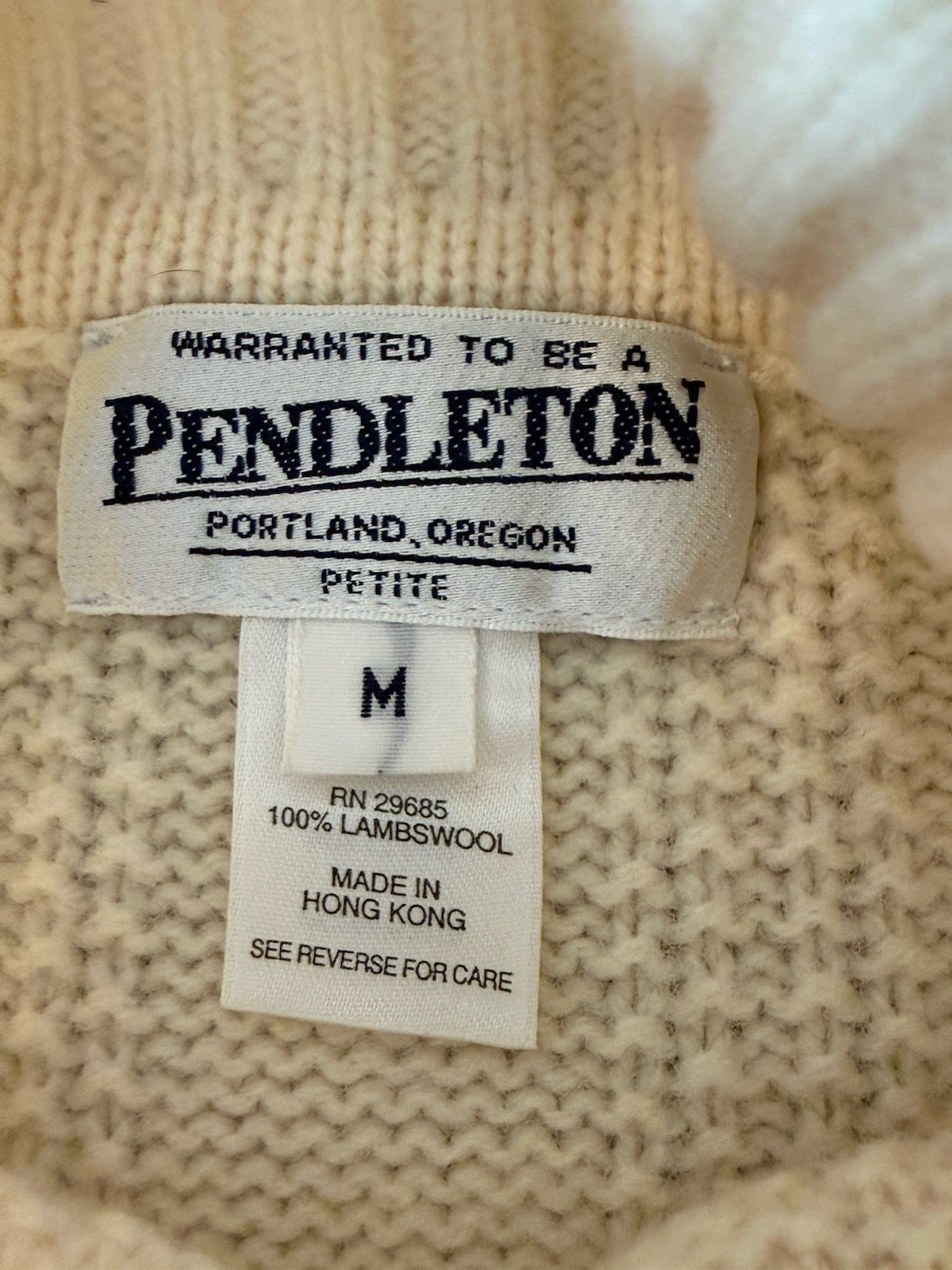 PENDLETON Mock Neck Sweater Petite Medium 100% La… - image 5