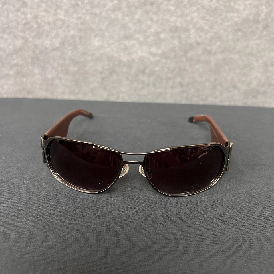 Ed Hardy Sunglasses EHS037 Gunmetal Glasses Vintage Tattoo Eyewear w Case - Image 2 of 4