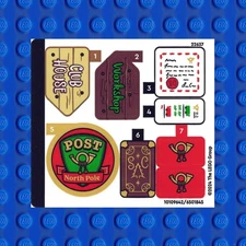 New LEGO Winter Village Collection Santa's Post Office 10339 Sticker Sheet Qty 1