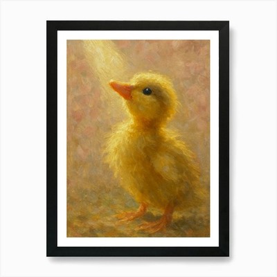 Kleines Entlein Kunstdruck gerahmt Wandbild Poster Leinwanddruck Bild