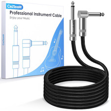 Guitar Cable 6Ft 1/4 Inch Guitar Cord Straight to Right Angle Instrument Cable w