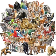 Animal Stickers for Kids 100Pcs, Transparent Multicolor