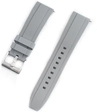 Quick Release Rubber Watch Strap Band FKM 20mm 22mm 24mm 20mm, Gray 