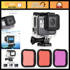 Waterproof Dive Housing Case with Filters for GoPro Hero 7 6 5 - 45M Underwater