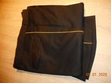 DDR Uniformhose schwarz gelbe Biesen Große 48 Bergmann  MDI NVA Polizei