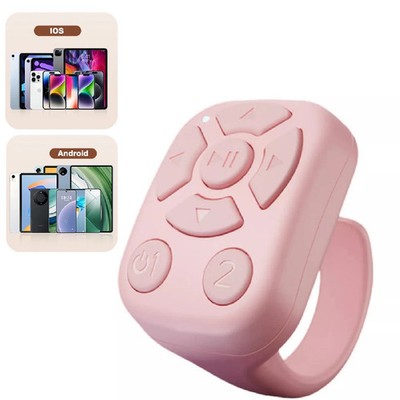 Remote Control Scrolling Ring APP Page Turner Camera Remote Shutter Selfie Rosa