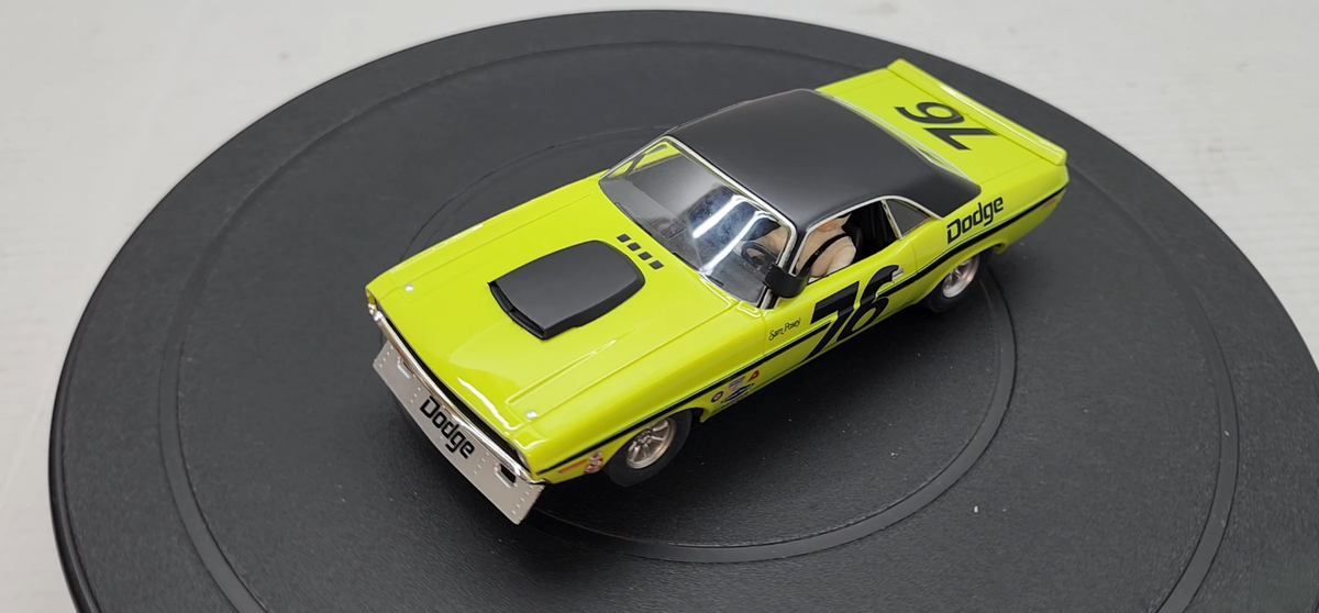 1/32 SCALEXTRIC DODGE CHALLENGER GREEN SAM POSEY #76 C4164 SLOT
