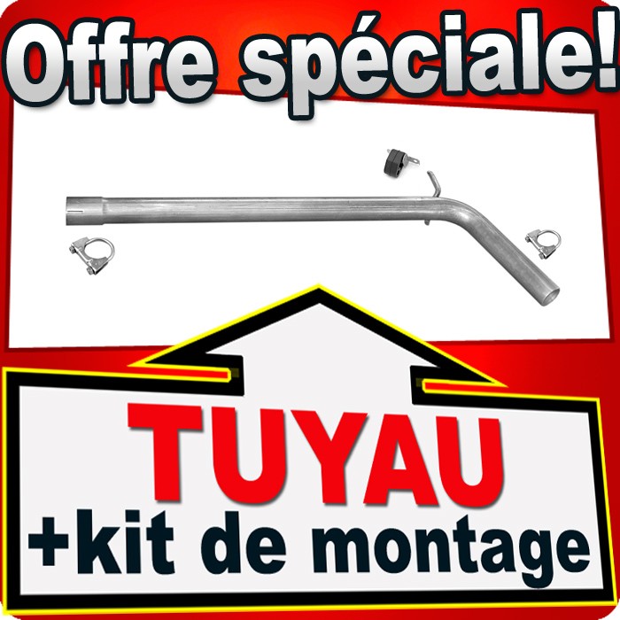 Tuyau intermédiaire d'échappement pour Polo, Ibiza 3/4 et Audi A1