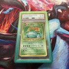1996 POKEMON BASE SET JAPANESE #3 VENUSAUR-HOLO PSA 8 SWIRL 🌀