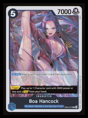 Boa Hancock EB04-027 R | One Piece TCG: The Azure Sea's Seven English   Foil NM