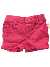 baby Gap NWT Girl's 18 24 Mo. Pink Cuffed 5 Pocket Shorts