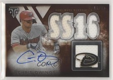 2015 Triple Threads Rookies and Future Phenoms Sepia /75 Chris Owings Auto 2r8