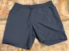 Lululemon Mens T.H.E. Short 8" Midnight Blue Linerless Stretch Performance L
