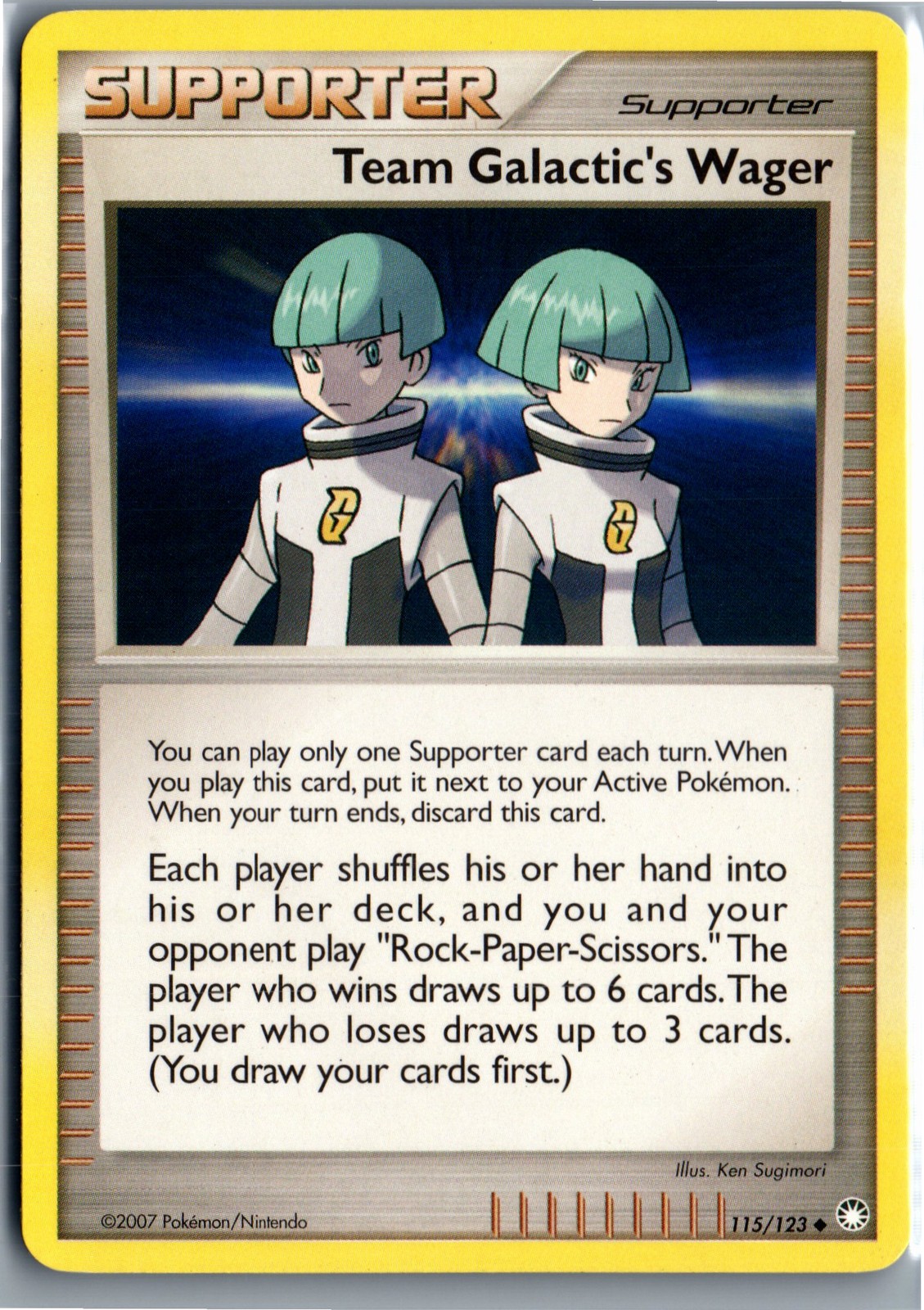 Team Galactic's Wager Mysterious Treasures 115/123 Pokemon Card