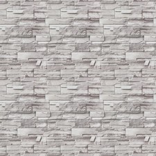 Light Gray Faux Brick Peel and Stick Wallpaper 17.3" x 118.1 Faux Stone