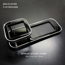 Jp Chrome Piano Black Cup Holder Drink Car Instrument Desk Central Control Table