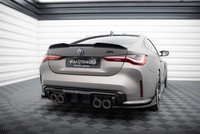 Heck Ansatz Flaps Diffusor V.5 FüR BMW M4 G82 Schwarz Hochglanz HeckschüRze