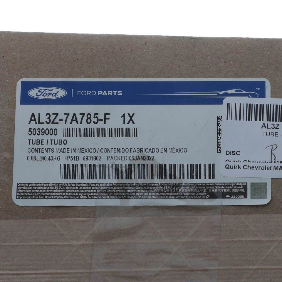 Conjunto de tubo de vacío OEM NUEVO Ford 2010 F-150 Lincoln Mark LT AL3Z-7A785-F Foto 3 de 3