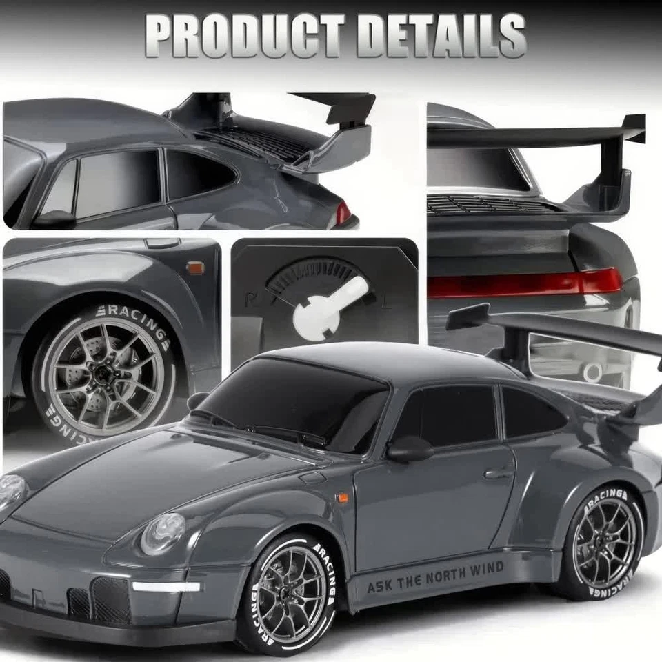 1:24 Porsche RC Drift Car Remote Control Car for Kids 4WD High Speed Racing Cars - Image 4 of 4