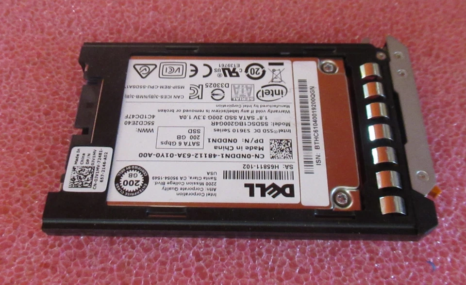 Dell NDDN1 0NDDN1 SSDSC1BG200G4R 200GB MLC SATA 6Gbps 1.8" Hot-Swap Internal SSD - Image 4 of 4