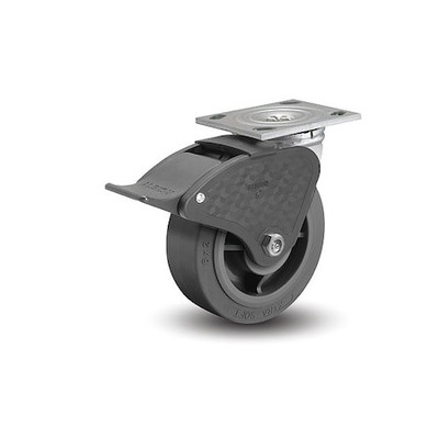 Albion 16Xs05201st 5'' X 2'' Non-Marking Rubber Soft Flat Swivel Caster, Total