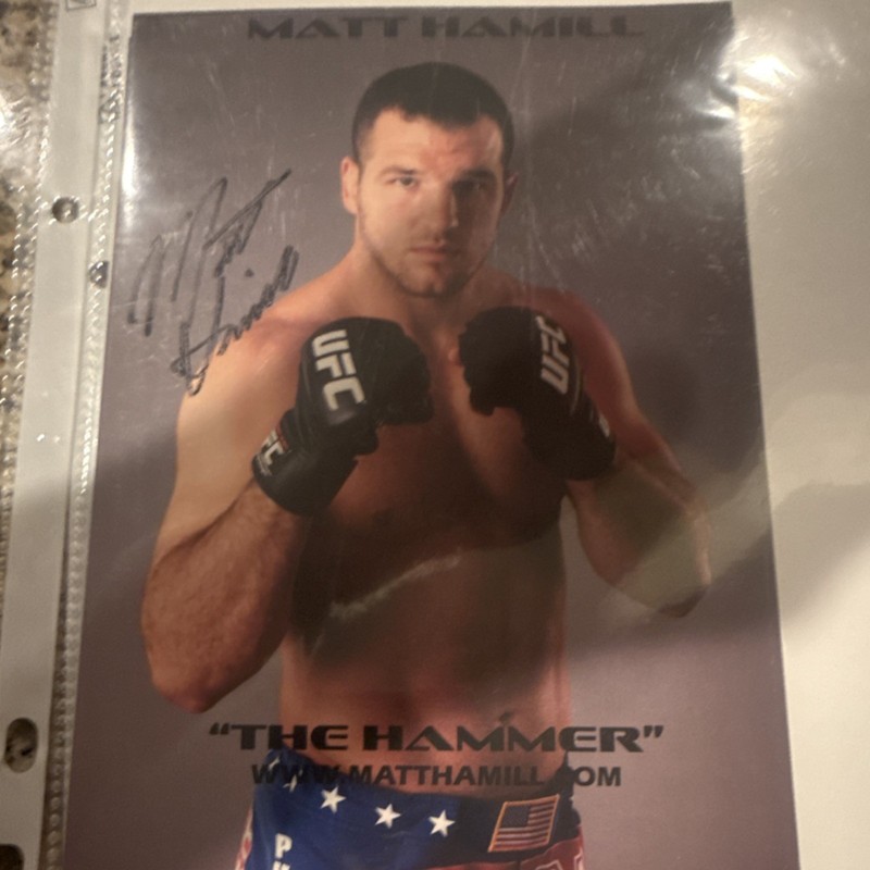 UFC Matt Hamill Original Photo SIGNED 'The Hammer' Mixed Martial Arts MMA