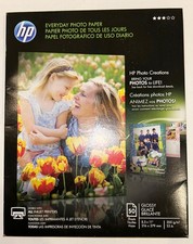 HP 8.5 x 11" Glossy Photo Paper 50 Sheets. Sealed