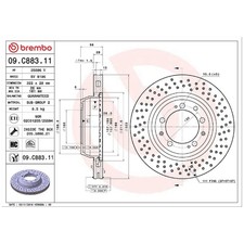 2x Brembo Scheibenbremse hinten 99335204600 26252902
