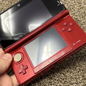 USA VERSION Nintendo 3DS Handheld System tested/working- Flame Red With Case