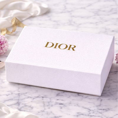 Authentic Christian Dior Large Empty White Textured Gift Box 13x9x5 Tissue