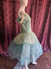 Weissman Teal and Gold Beaded Princess Dance Costume Dress Adult X-Large — photo 3
