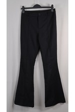 H M Divided Womens Black Flared Trousers High Waist Size 38 Smart Casual r1967