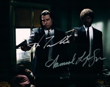 Samuel L Jackson John Travolta Signed 8x10 Photo Autographed with COA Samuel L Jackson John Travolta Signed 8x10 Photo Autographed with COA