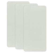 3-Pack 7.9x3.9" Polyester Fabric Repair Self-Adhesive Patches, Light Gray