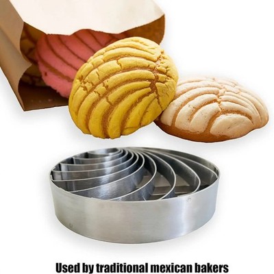 Edelstahl Concha Brot Cutter Doppelseitig Für Pan Dulce Backen 10.5cm