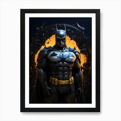 Batman Synergy Kunstdruck gerahmt Wand gerahmt Wandbild Poster Leinwanddruck Bild