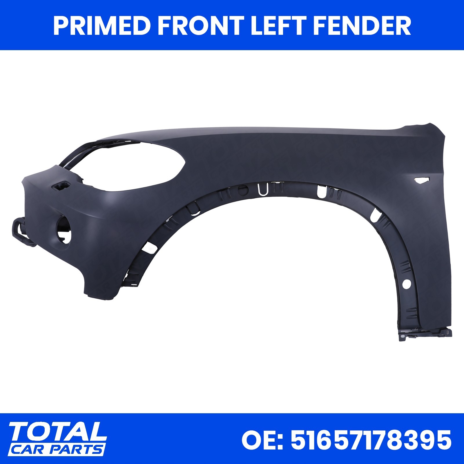 PRIMED NEARSIDE FRONT WHEEL ARCH FENDER WITH WASHER FOR BMW X5 E70 PRE LCI 06-10