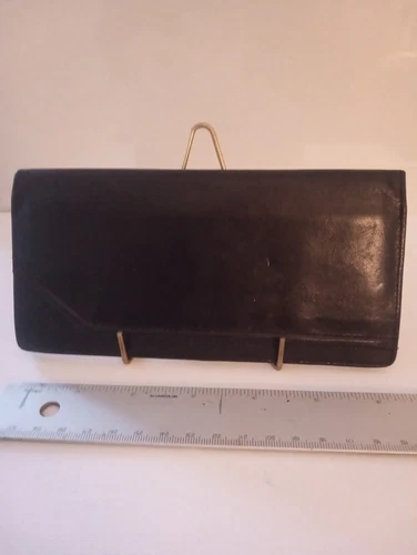 PORTEFEUILLE homme ou femme CHRISTIAN DIOR cuir peau enfant noir chéquier