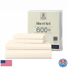 Kotton Culture Bed Sheets 4 Piece 100 Egyptian Cotton 600 Thread Count Soft
